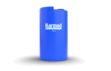 Sıvı depolama için mavi renkli 100 litre plastik dikey su deposu
