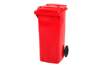 120 Litre Kırmızı Polietilen Çöp Konteyneri