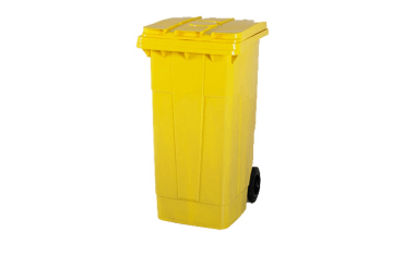 240 Litre Sarı Polietilen Çöp Konteyneri