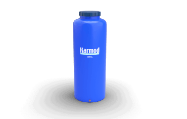 Sıvı depolama için mavi renkli 300 litre plastik dikey su deposu