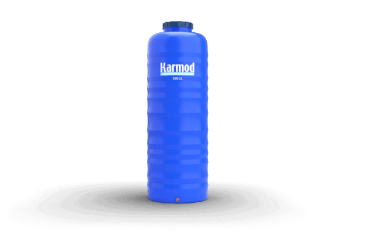 Sıvı depolama için mavi renkli 500 litre plastik dikey su deposu (boru tipi)