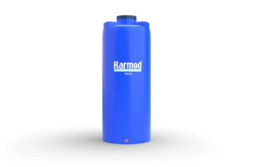 Sıvı depolama için mavi renkli 750 litre plastik dikey su deposu